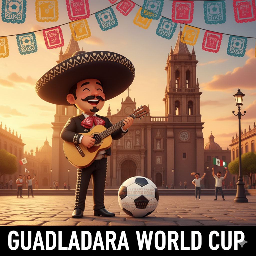 World Cup in Guadalajara - mariachi and cathedral